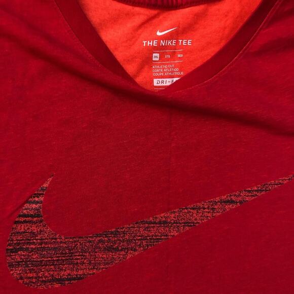 Men’s Red Nike Swoosh Logo Graphic Tee - Picture 3 of 4